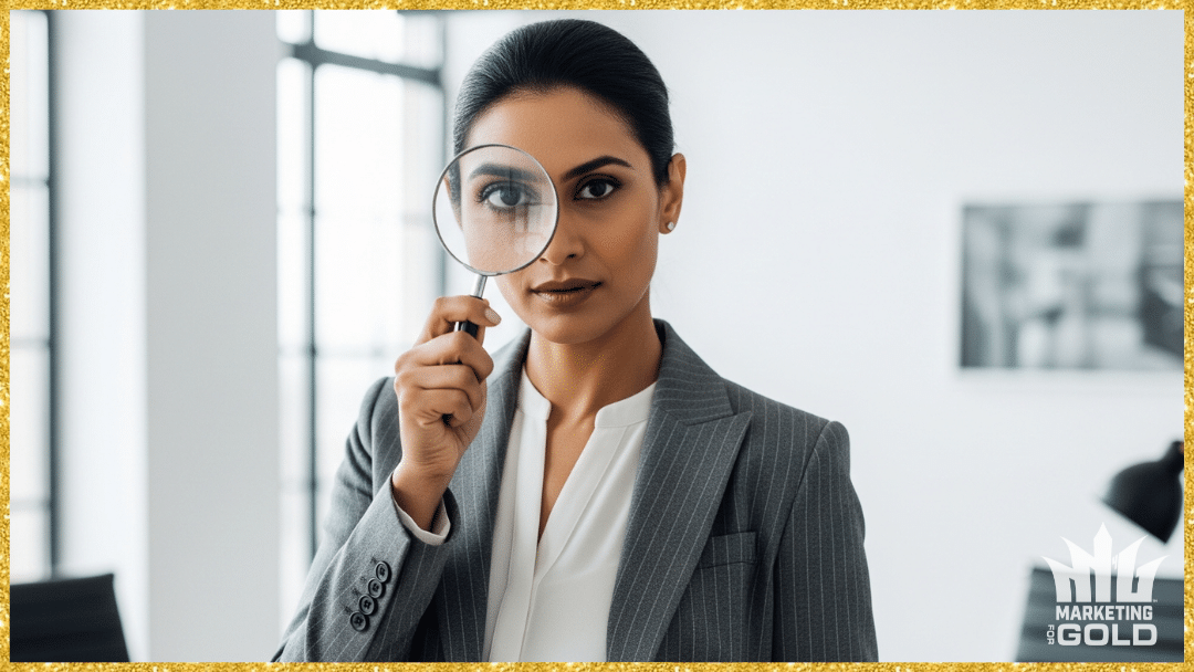 An image of a fractional cfo looking through a magnifying lens.