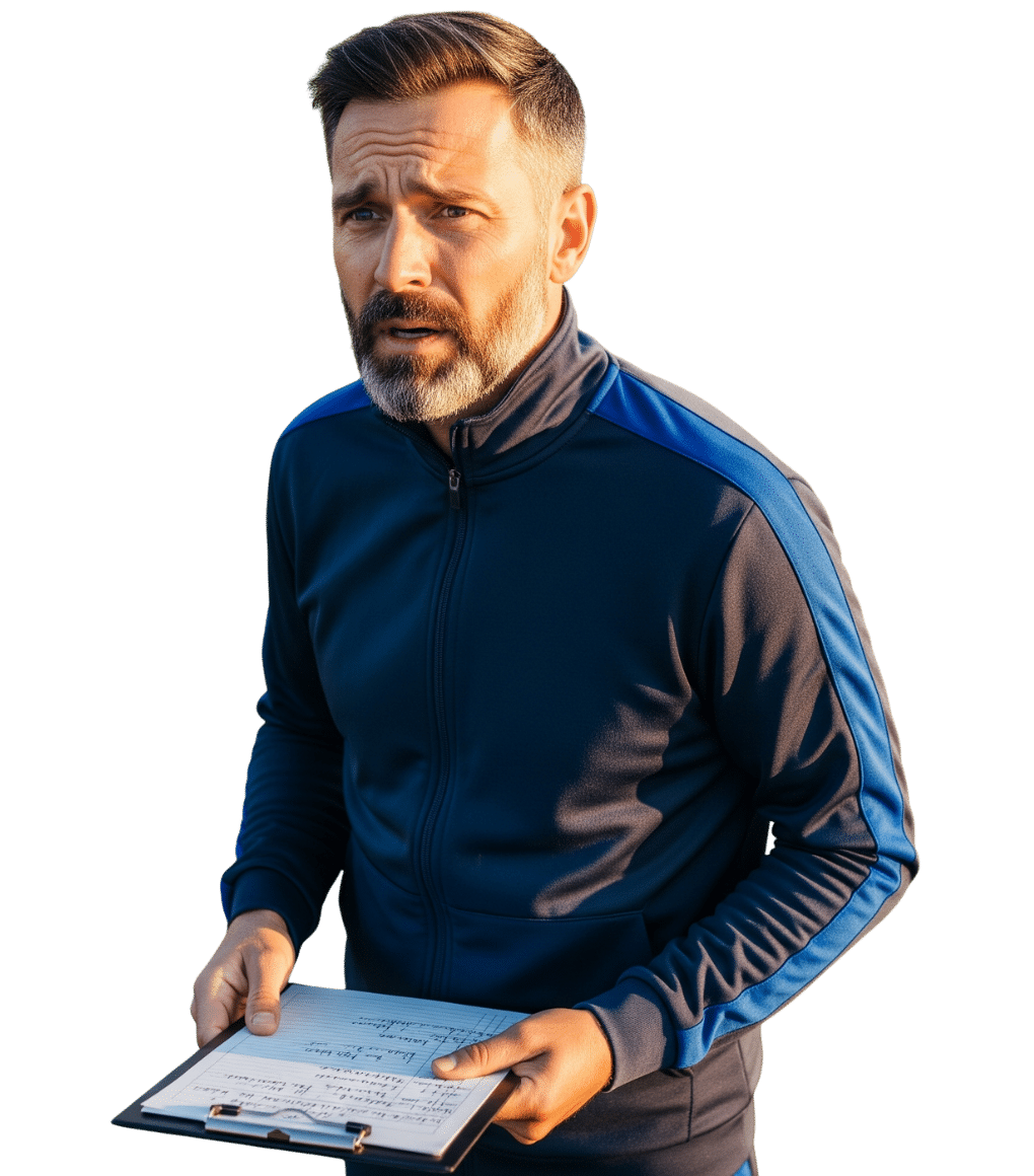 marketing coach1_image_1020x1160px an image of an angry b2b marketing coach holding the game plan