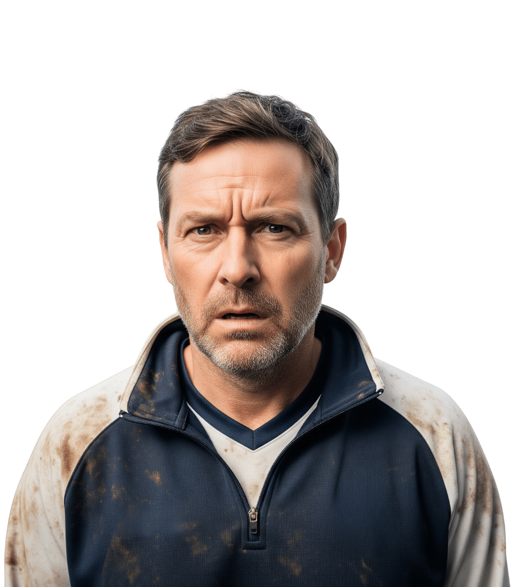 MARKETING COACH 2_image_1020x1160px an image of a disappointment b2b marketing coach because the team never wins