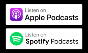 the marketing for gold podcast available on apple podcasts and spotify podcasts